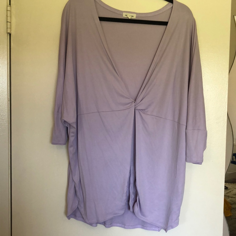 Oversized purple blouse